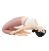 Yoga Girl doing Laghu Vajrasana pose