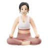 Yoga Girl doing Meditation