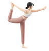 Yoga Girl doing Natarajasana pose