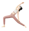 Yoga Girl doing Reverse Warrior