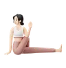 Yoga Girl doing Seated Twist