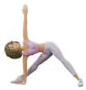 Yoga Girl Doing Triangle Pose