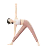 Yoga Girl doing Triangle pose