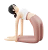 Yoga Girl doing Ustrasana pose