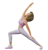 Yoga Girl Doing Warrior Pose