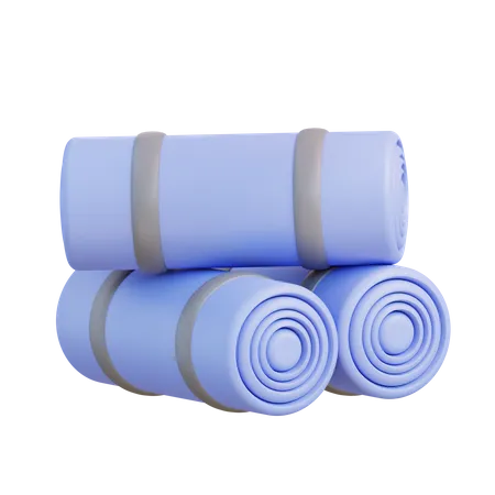 3 D Illustration Yoga Mat 3D Icon