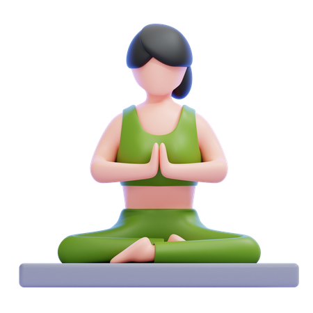 ヨガのポーズ  3D Icon