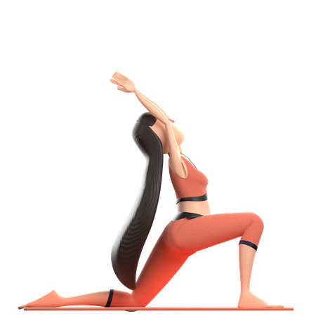 Yoga-Posen  3D Illustration