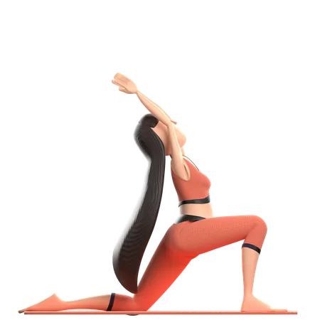 Yoga-Posen  3D Illustration