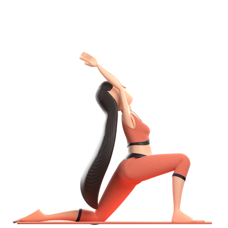 Yoga Poses  3D Illustration