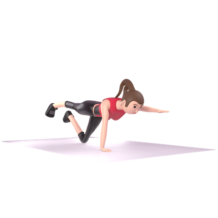 Yoga trainer doing yoga  3D Icon