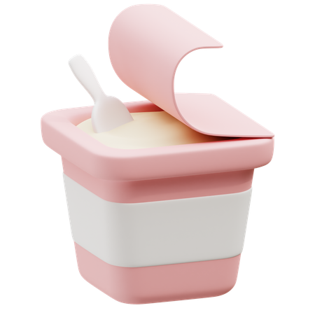 Yoghurt  3D Icon