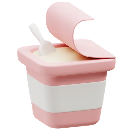 Yoghurt  3D Icon