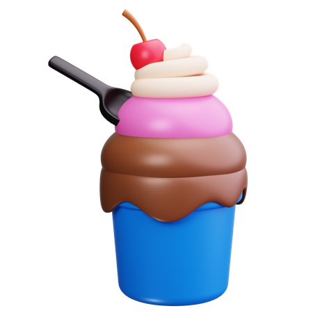 Yogurt congelado  3D Icon