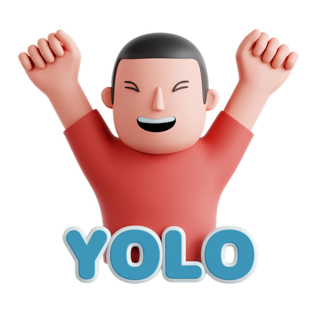 Autocollant yolo  3D Icon