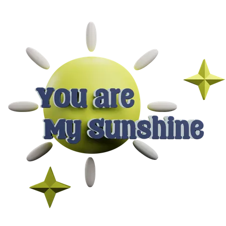 You Are My Sunshine  3D Icon