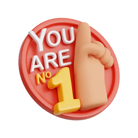 You Are No 1  3D Sticker
