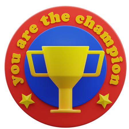 You Are The Champion Icon  3D Icon