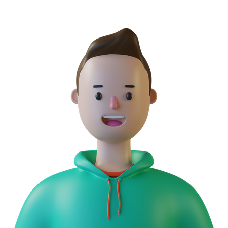 Young Boy  3D Illustration