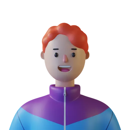 Young Boy  3D Illustration