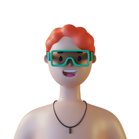 Young Boy  3D Illustration