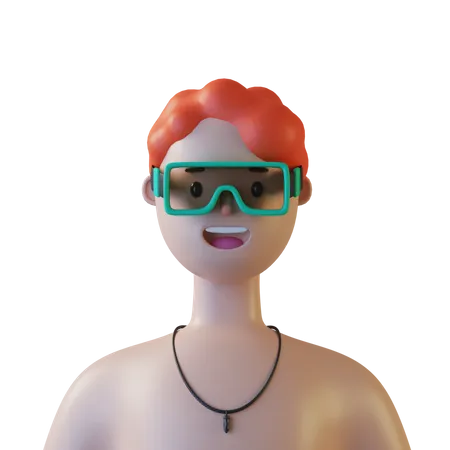 Young Boy  3D Illustration