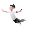 male character with flying pose emoji 3d