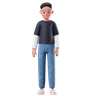 boy standing 3d images