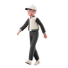 3d man walking pose emoji