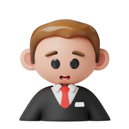 Young businessman  3D Icon
