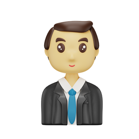 Young Businessman  3D Icon