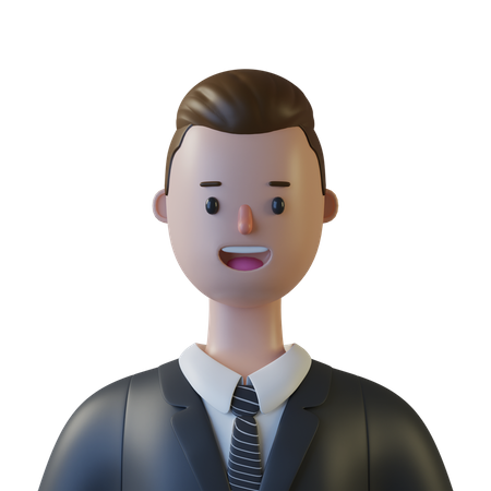 Young Businessman 3D Illustration