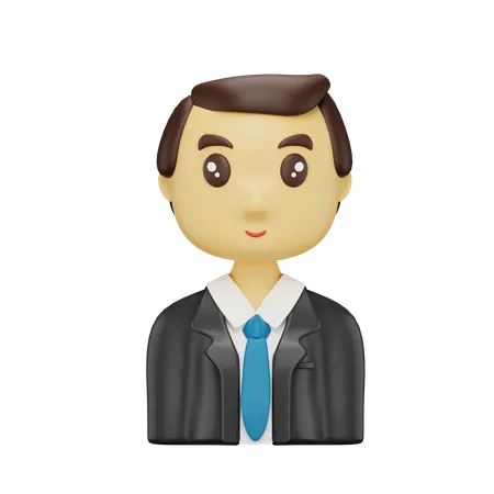 Young Businessman  3D Icon