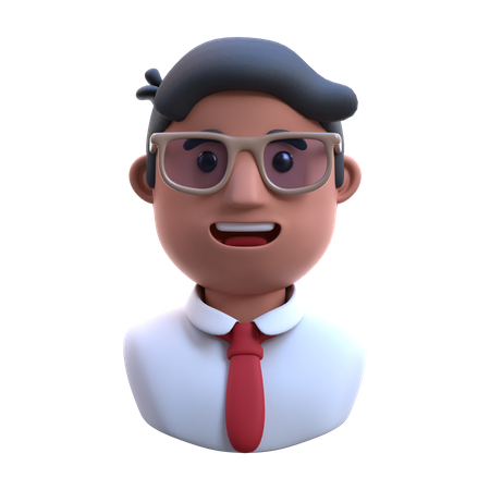 Young Businessman Avatar 3D Illustration