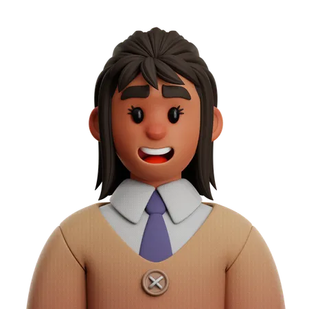 YOUNG BUSINESSWOMAN  3D Icon