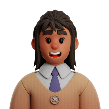 YOUNG BUSINESSWOMAN  3D Icon