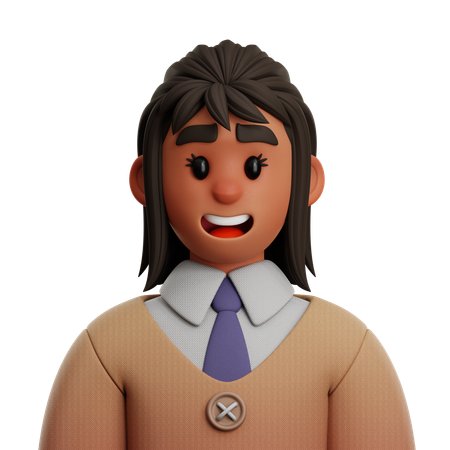 Young Businesswoman  3D Icon