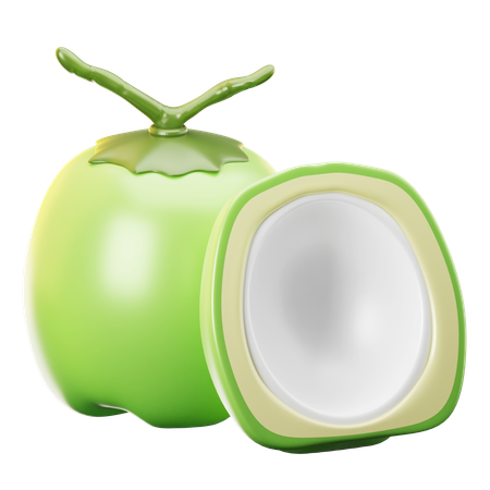 Young Coconut  3D Icon