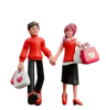 Young Couple Come Back From Valentine Shopping