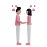young couple 3d