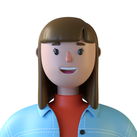 Young Girl  3D Icon