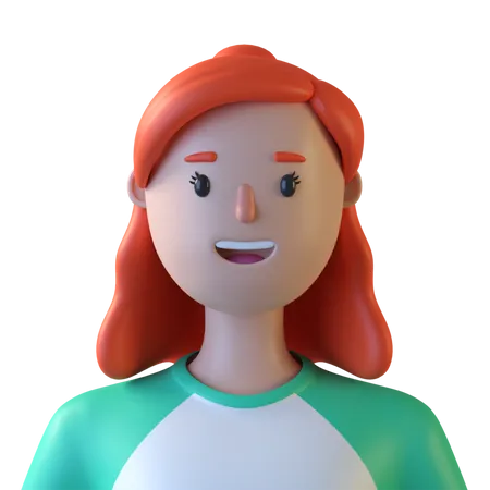 Young Girl  3D Icon