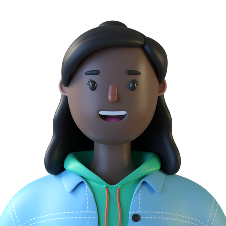 Young Girl  3D Icon