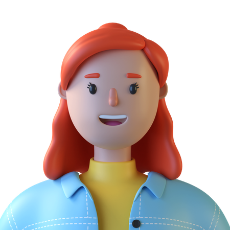 Young Girl  3D Icon