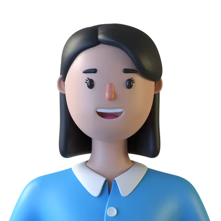 Young Girl  3D Icon