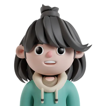 Young Girl  3D Icon