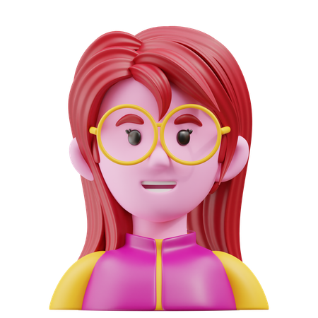 Young Girl  3D Icon