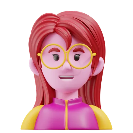 Young Girl  3D Icon