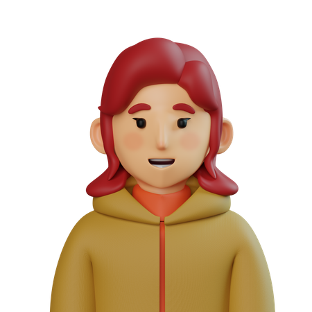 Young Girl  3D Icon