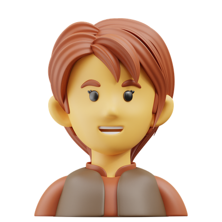 Young Girl  3D Icon